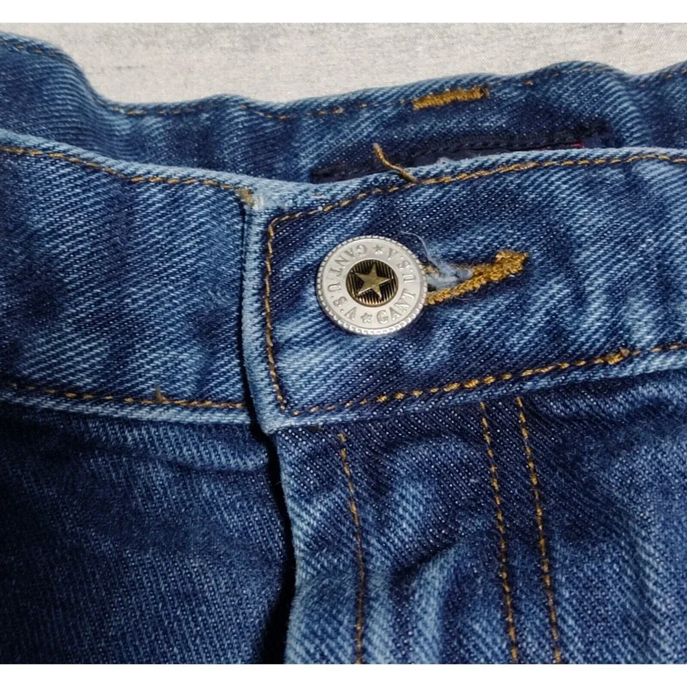 VTG GANT USA Men 38X32 (Actual 37x31)‎ Blue Denim Five Pocket Jeans